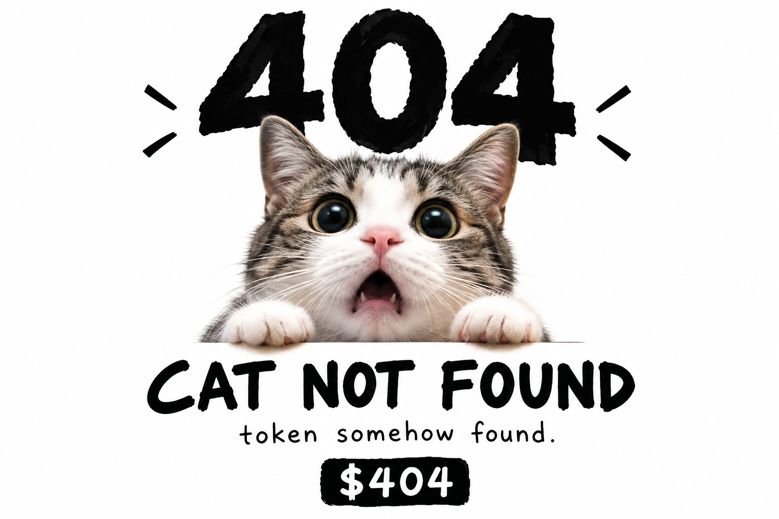 404 Cat original meme artwork